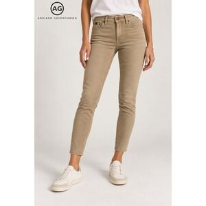 AG Adriano Goldschmied The Legging Ankle Tan Khaki Super Skinny Jeans Size 27